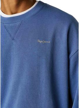 Moletom Pepe Jeans Geo azul para homem.