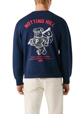 Moletom Pepe Jeans Gideon azul para homens