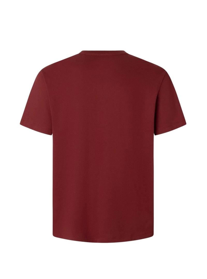 Camiseta Pepe Jeans Eggo vermelha para homem.