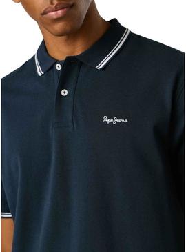Polo Pepe Jeans Carson azul marinho para homem.