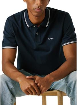 Polo Pepe Jeans Carson azul marinho para homem.