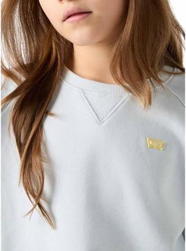 Moletom Levis Meet And Greet azul para menina.