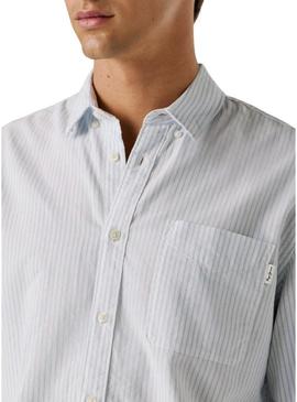 Camisa Pepe Jeans Prescot branca para homem.