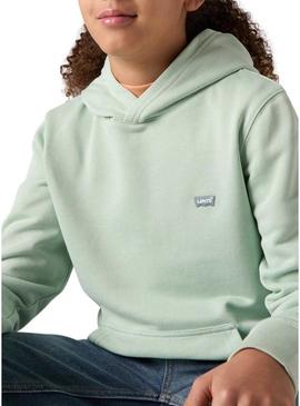Moletom Levis Mini Batwing Hoodie verde para menino e menina