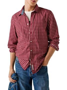 Camisa Pepe Jeans Capel vermelha para homem.