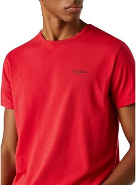 Camiseta Pepe Jeans Connor vermelha para homem