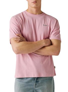 Camiseta Pepe Jeans Connor rosa para homem