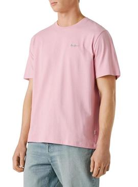 Camiseta Pepe Jeans Connor rosa para homem