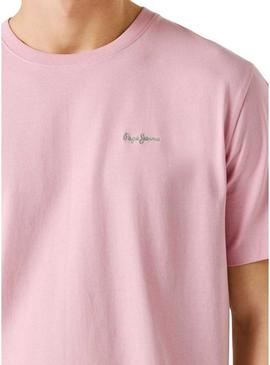 Camiseta Pepe Jeans Connor rosa para homem