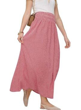 Saia Only Celle xadrez vermelho para mulher.