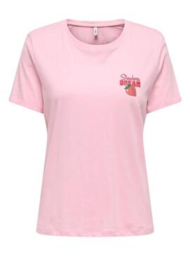 Camisa Only Kita rosa para mulher