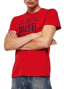 Camiseta Diesel Diego Rojo Hombre 