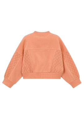 Moletom Mayoral com zíper coral para menina.