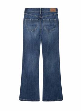 Calça de ganga Pepe Jeans Slim Flare azul para menina.