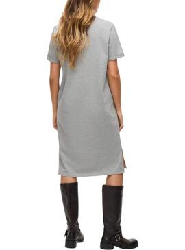 Vestido Vila Nora cinza para mulher