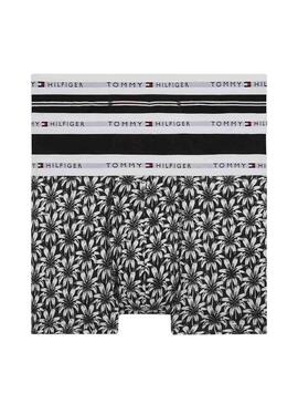 Conjunto de 3 cuecas estampadas Tommy Hilfiger Trunk Signature para homem.