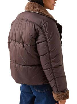 Jaqueta Vero Moda branca marrom para mulher.