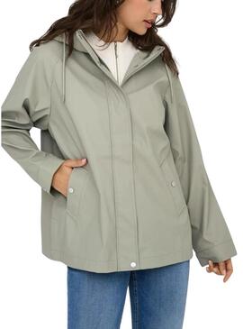 Capa de chuva Only Elisa verde para mulher.