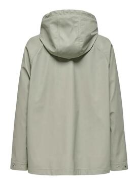 Capa de chuva Only Elisa verde para mulher.