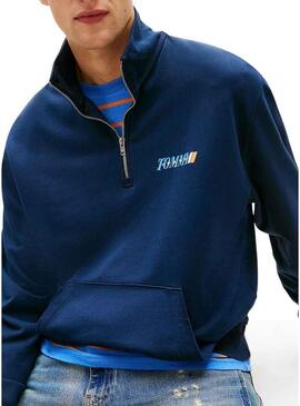 Moletom Tommy Jeans LA Relaxed marinho para homem.