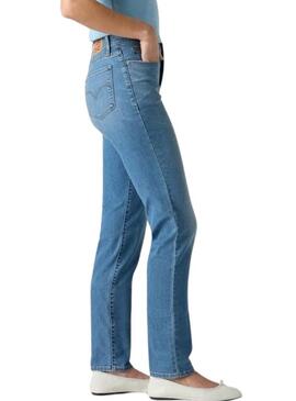 Calça jeans Levis 312 Shaping Slim lavagem azul para mulher
