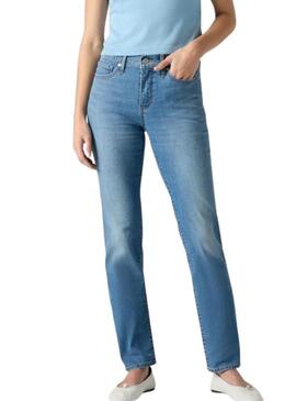 Calça jeans Levis 312 Shaping Slim lavagem azul para mulher