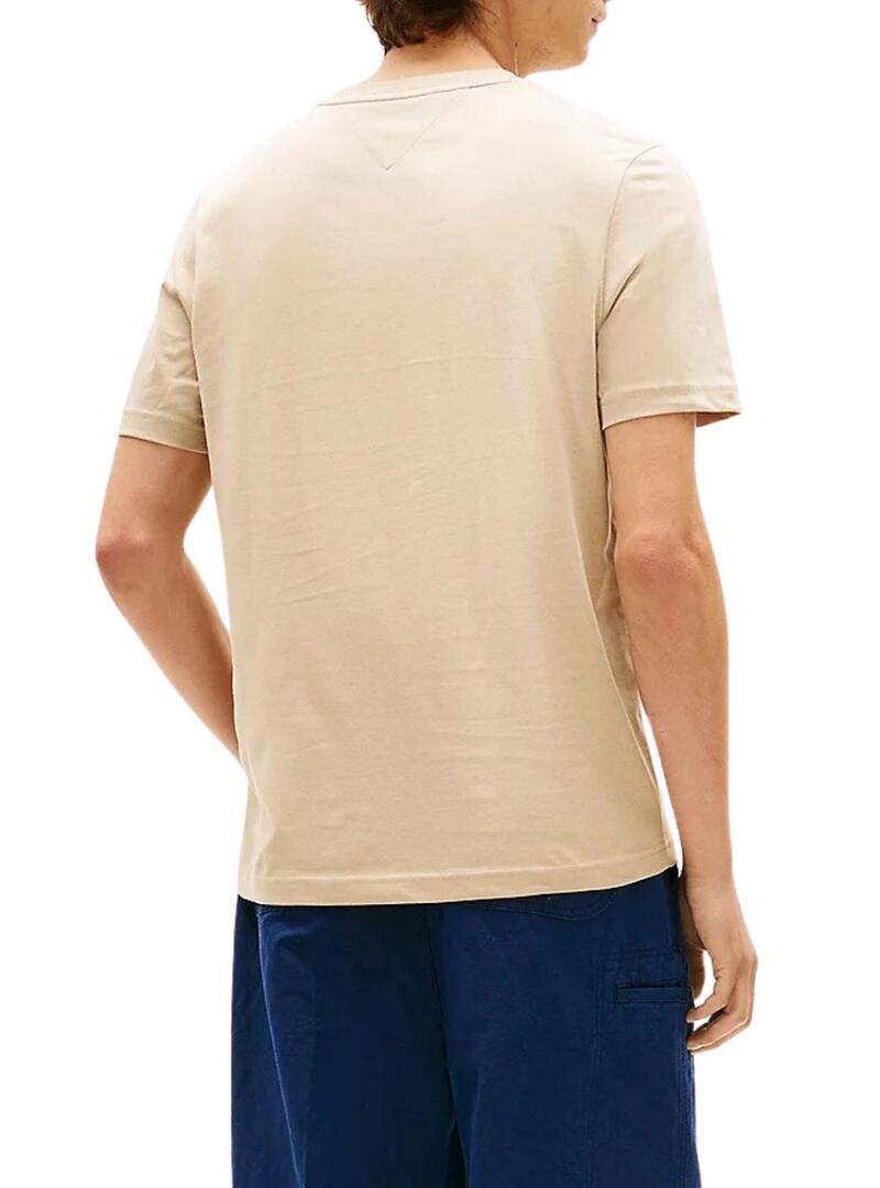 Camiseta Tommy Hilfiger Brand Love Box tostado para homem.
