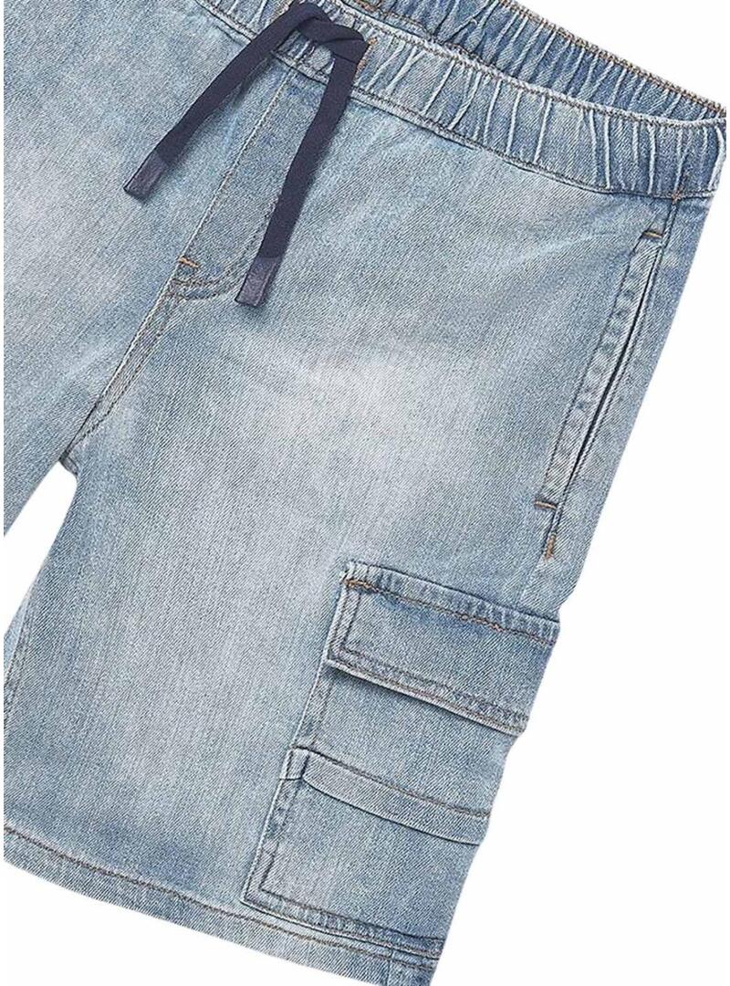 Bermudas azuis Mayoral com cordão para menino.