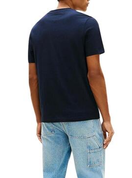 Camiseta Tommy Hilfiger Brand Love azul marinho para homem