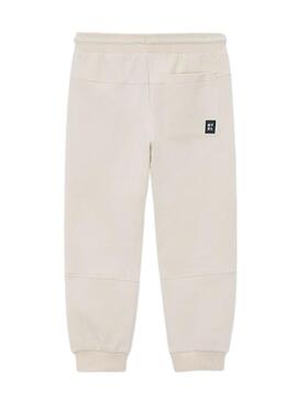 Calça de treino branca Mayoral para menino.