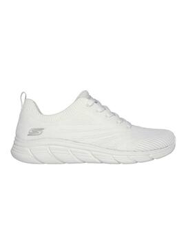 Sapatilhas Skechers BOBS Sport B Flex Lo branco para mulher.