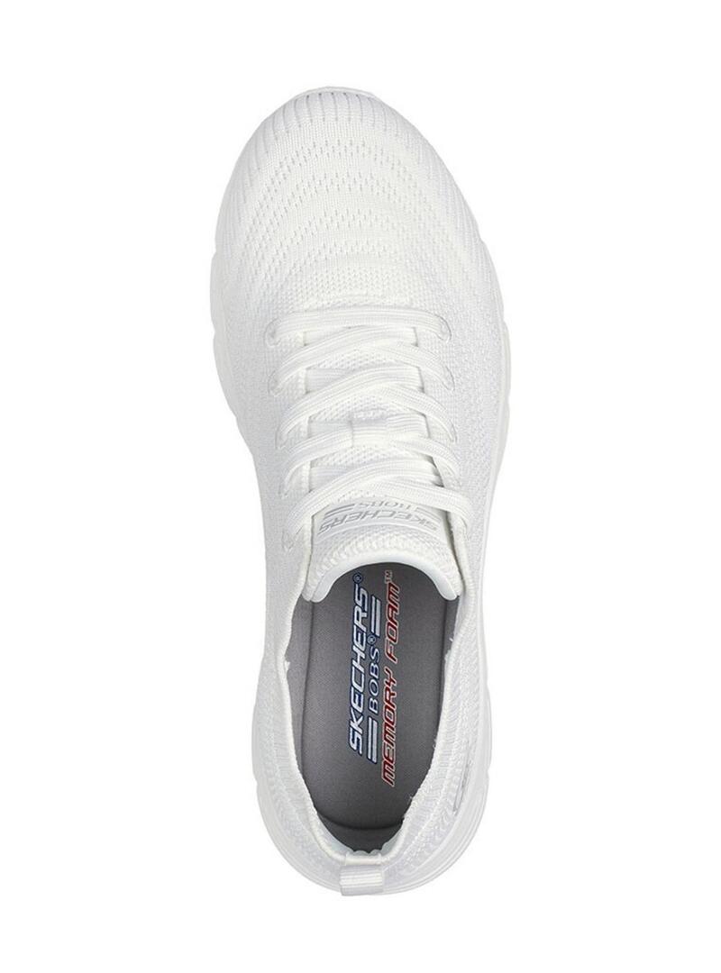 Sapatilhas Skechers BOBS Sport B Flex Lo branco para mulher.