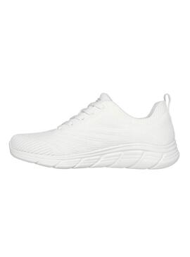 Sapatilhas Skechers BOBS Sport B Flex Lo branco para mulher.