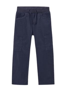 Calça Mayoral cargo azul para menino