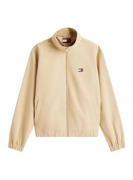 Jaqueta Tommy Jeans Essential beige para homem.