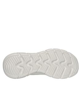 Sapatilhas Skechers BOBS Sport B Flex Hi bege para mulher.
