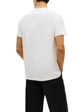 Camiseta Tommy Jeans Vintage logo branco para homem