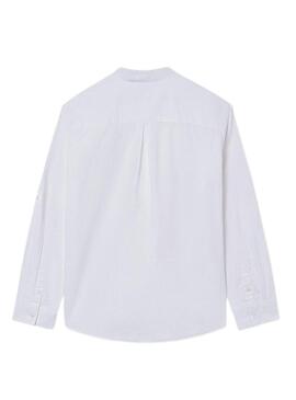 Camisa Mayoral gola Mao branca para menino.