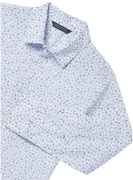 Camisa Mayoral com estampa de folhas para menino.