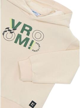 Moletom Mayoral Pullover bege para menino.