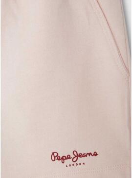 Short Pepe Jeans Gab rosa para menina