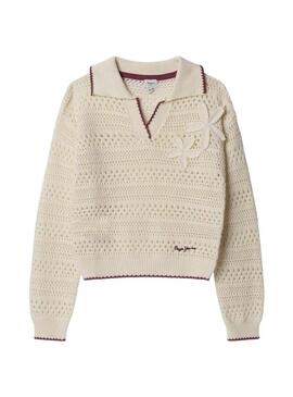 Camiseta Pepe Jeans Faith branca para mulher.