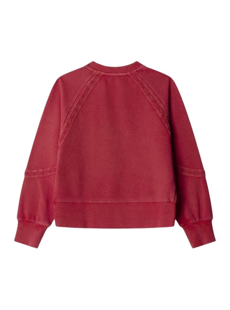 Moletom Pepe Jeans Gabelle Vermelho para menina