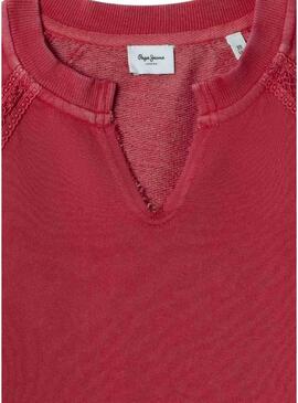 Moletom Pepe Jeans Gabelle Vermelho para menina