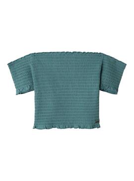 Camisa Pepe Jeans Georgina azul para menina.