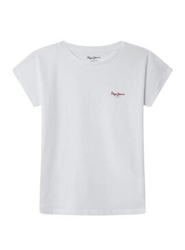 Camiseta Pepe Jeans Gigi branca para menina.