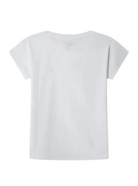 Camiseta Pepe Jeans Gigi branca para menina.