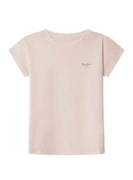 Camiseta Pepe Jeans Gigi rosa para menina.