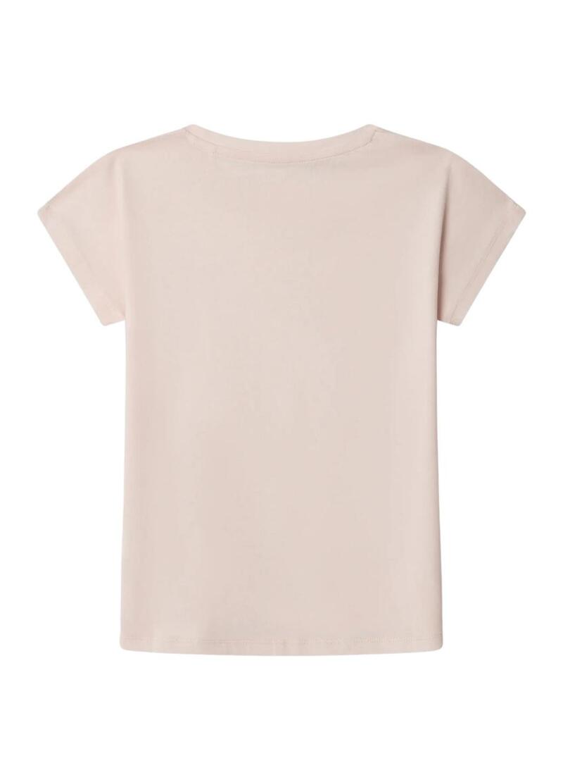 Camiseta Pepe Jeans Gigi rosa para menina.