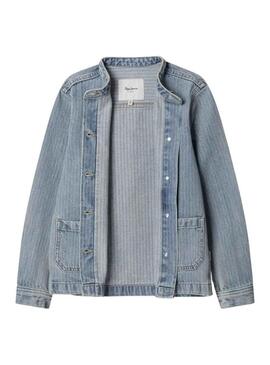 Jaqueta Jeans Pepe em azul denim para menina.